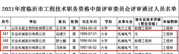 喜報：郭士鵬、后德文、馮其坤三人通過(guò)工程技術(shù)中級職稱(chēng)資格評審